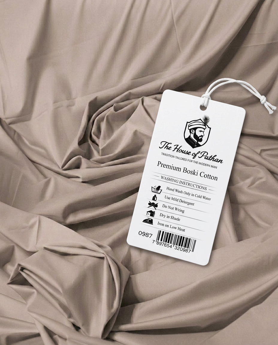 Premium Boski Unstitched Fabric for Men – Mocha Taupe Brown | The House of Pathan