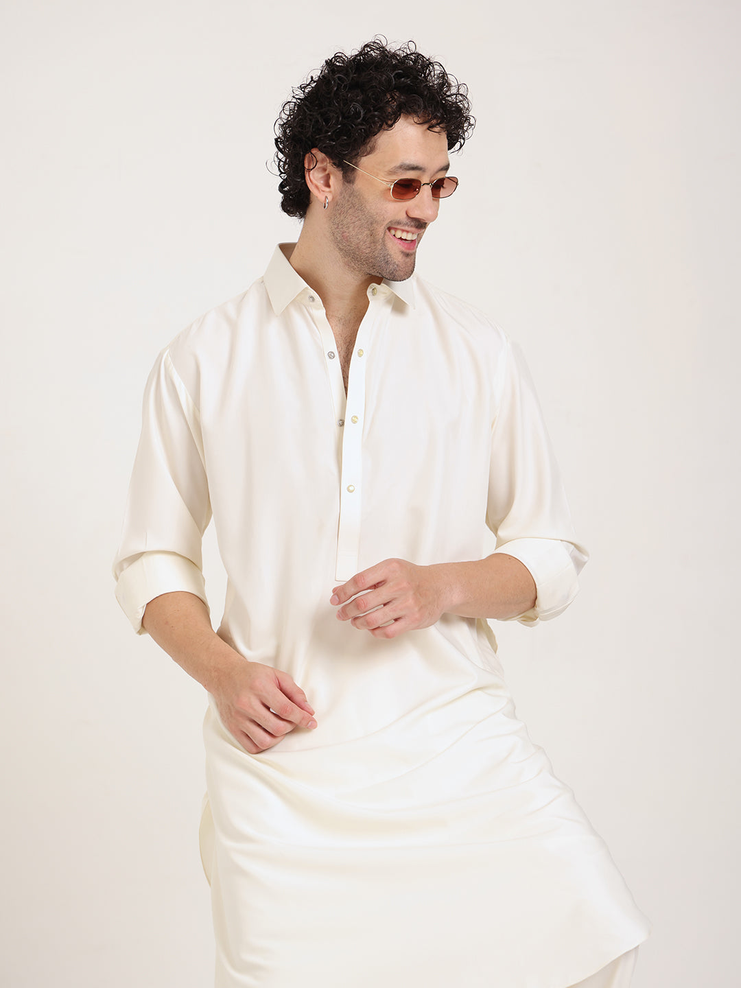 Off-White Boski Cotton Pathani Suit for men – The House of Pathan – view 10