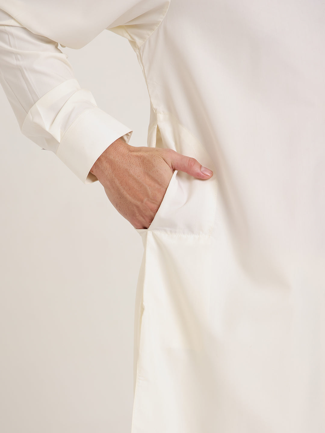 Off-White Boski Cotton Pathani Suit for men – The House of Pathan – view 8