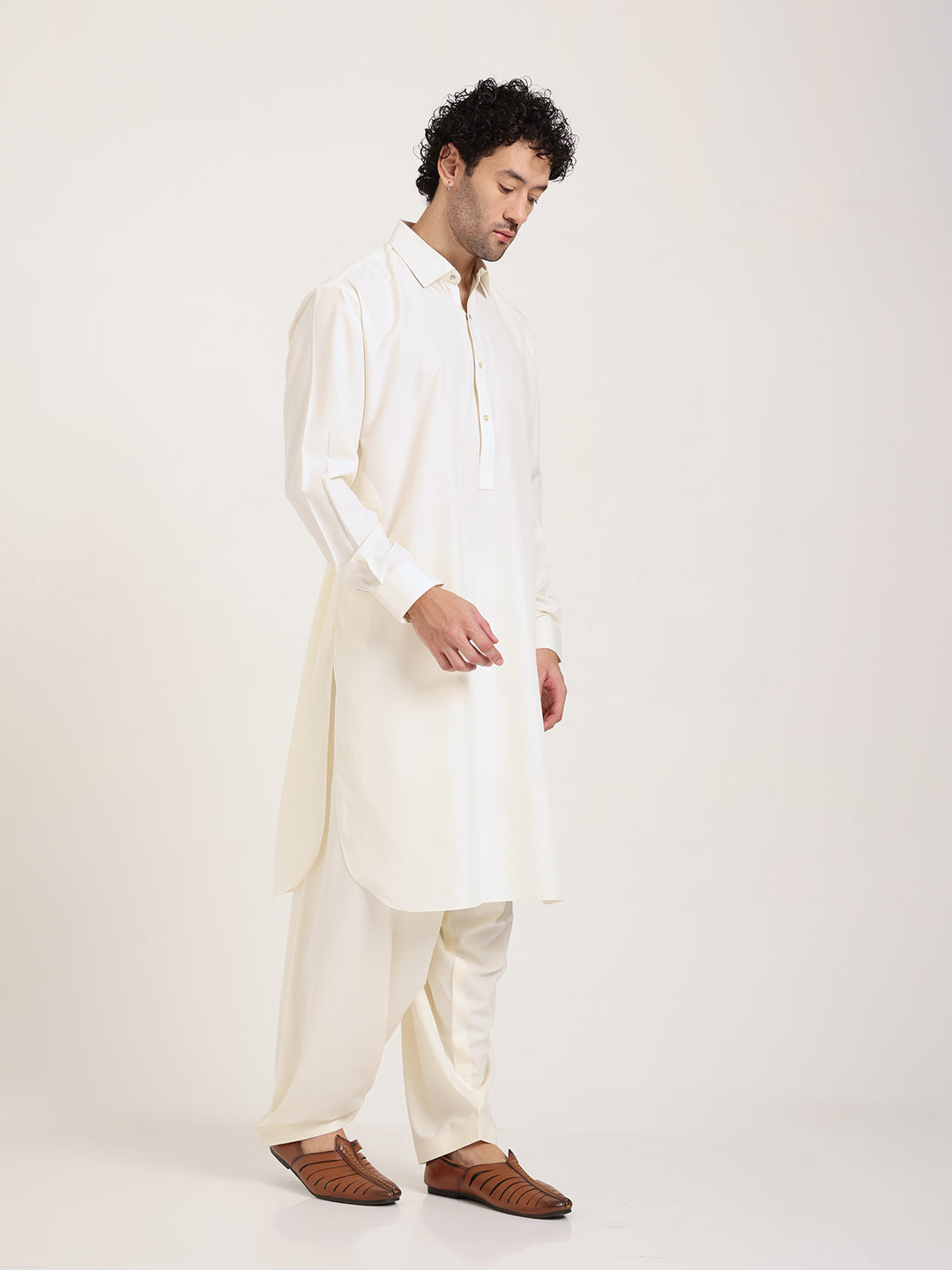 Off-White Boski Cotton Pathani Suit for men – The House of Pathan – view 6