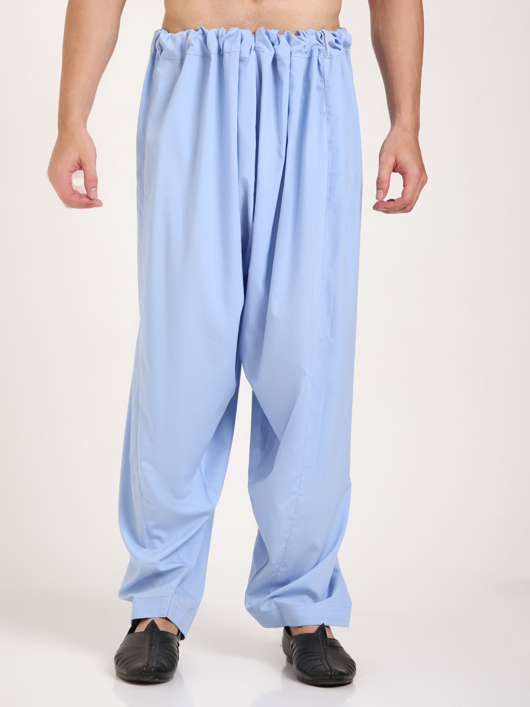 Sky Blue Boski Cotton Pathani Suit for men – The House of Pathan – view 2