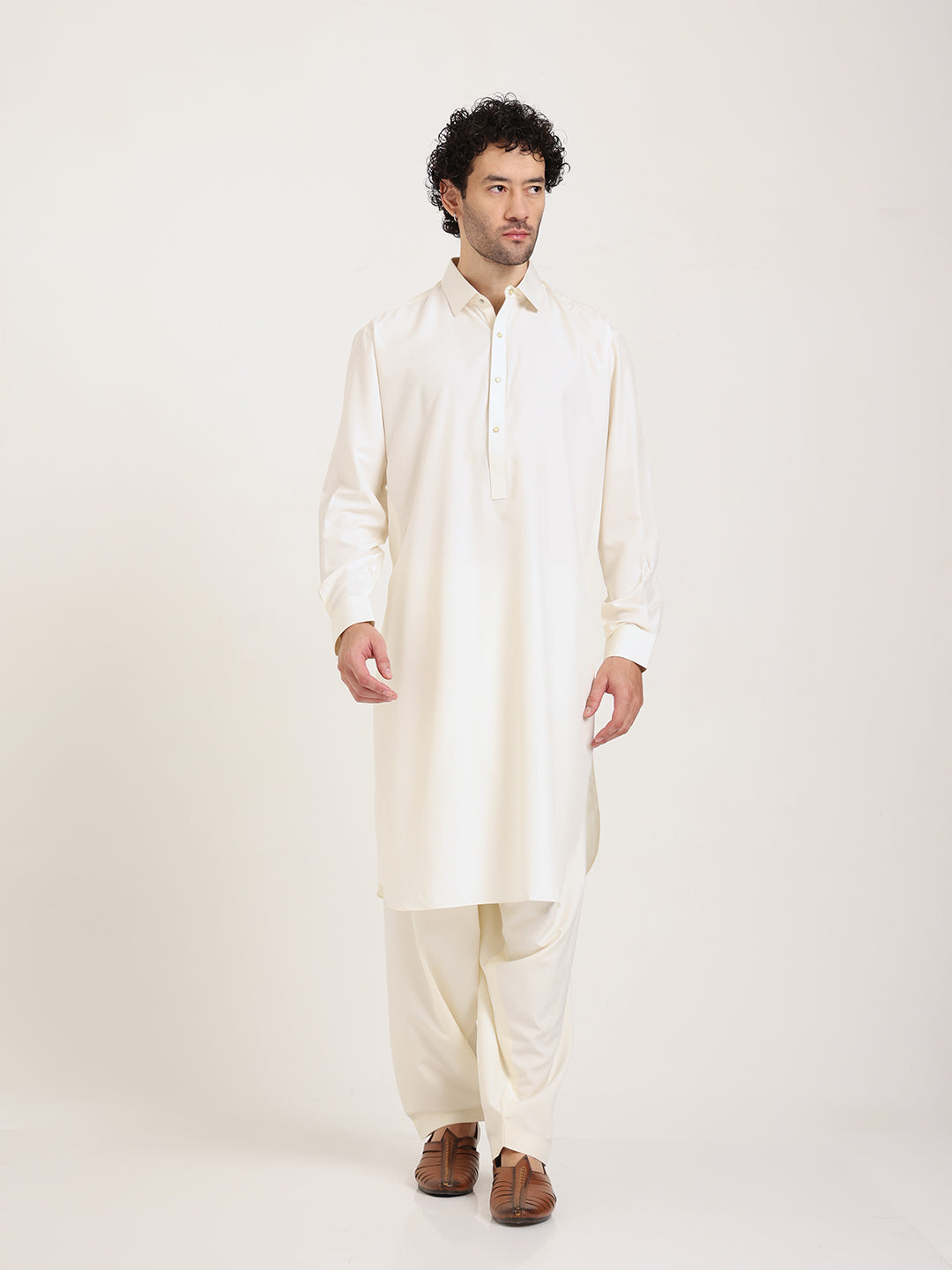 Off-White Boski Cotton Pathani Suit for men – The House of Pathan – view 4