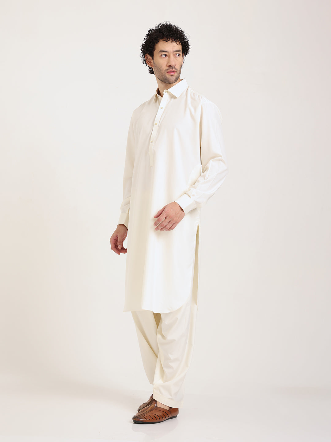 Off-White Boski Cotton Pathani Suit for men – The House of Pathan – view 5