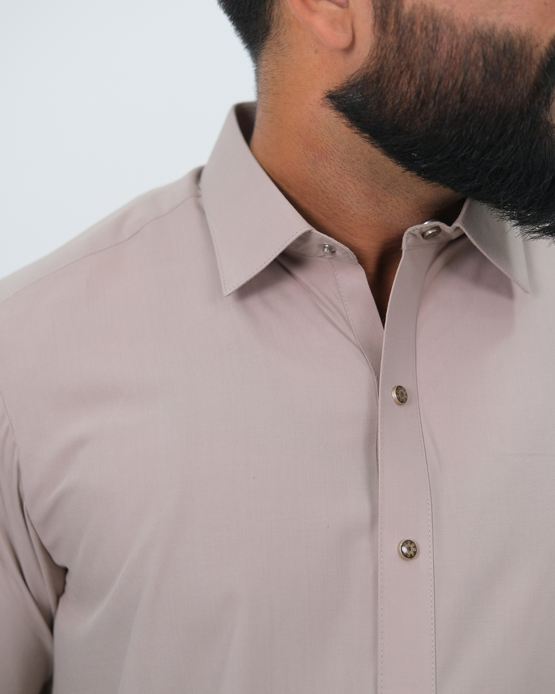 Warm Beige Premium Boski Cotton Pathani Suit for Men - Luxury Ethnic Wear | The House of Pathan