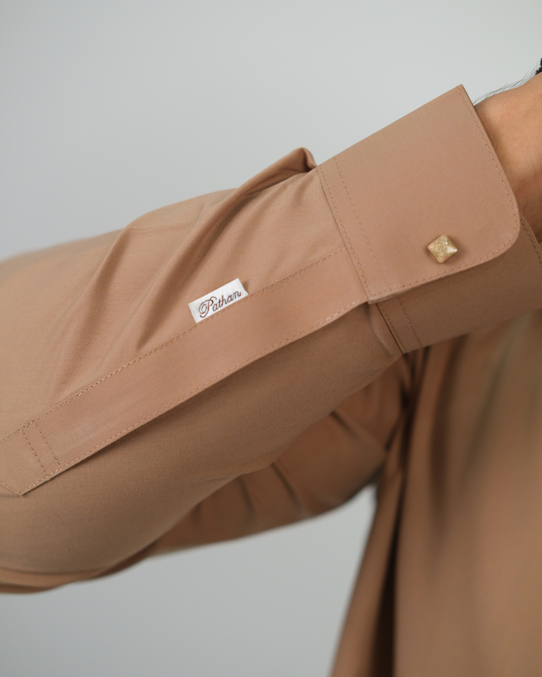 Camel Brown Premium Boski Cotton Pathani Suit for Men - Luxury Ethnic Wear | The House of Pathan