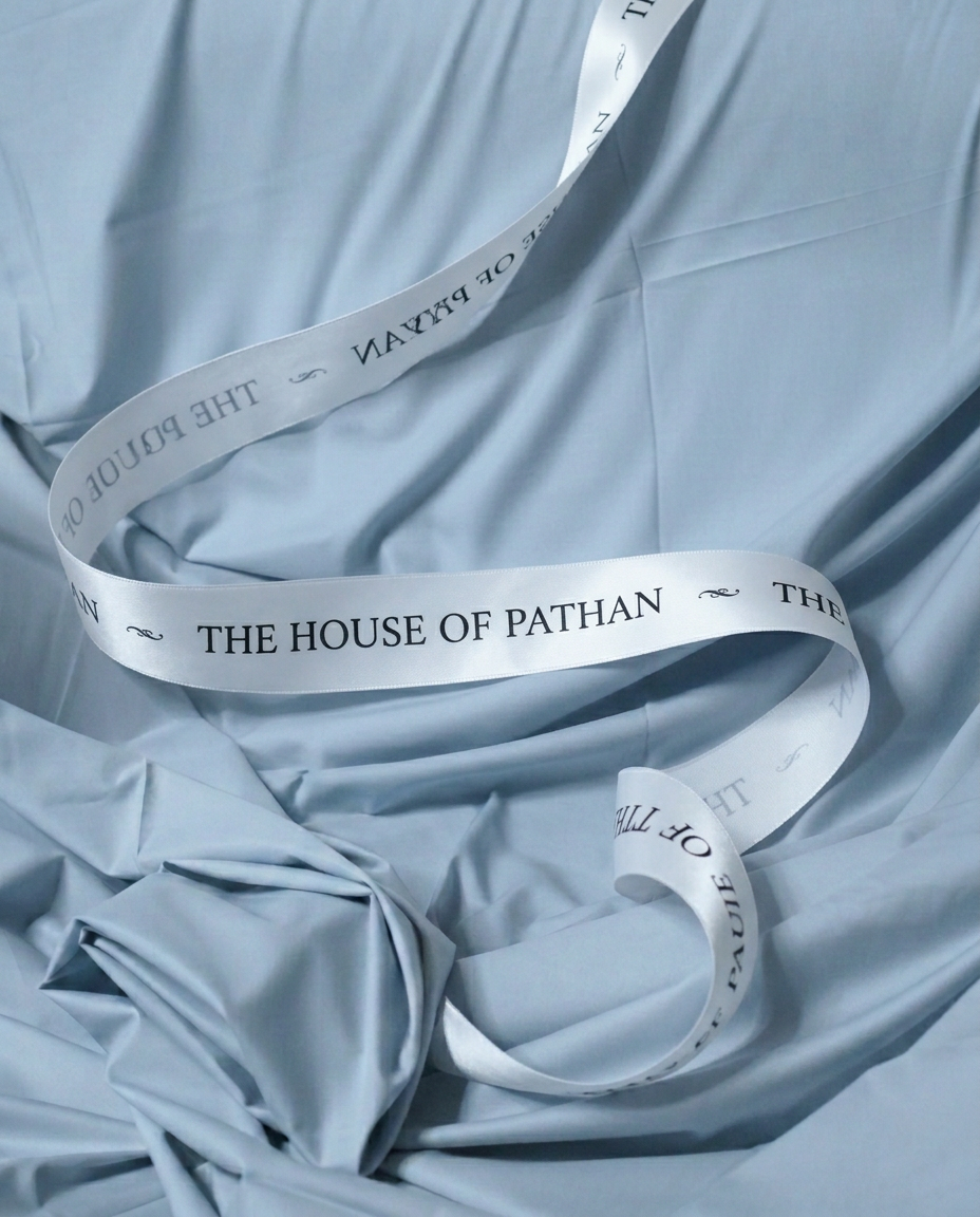 Premium Boski Unstitched Fabric for Men – Light Powder Blue | The House of Pathan