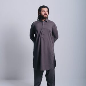 Charcoal Grey Pathani